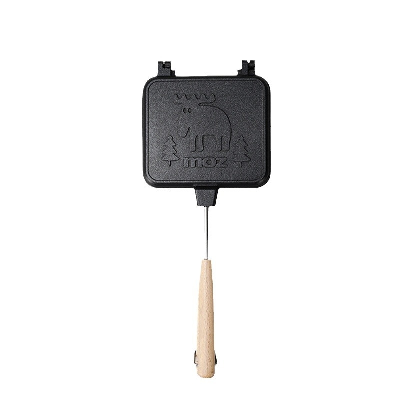 Dvojstranná panvica na sendviče z hliníkovej zliatiny s nepriľnavým povrchom – dvojité zahrievanie, kompatibilná s plynovou platňou a indukciou