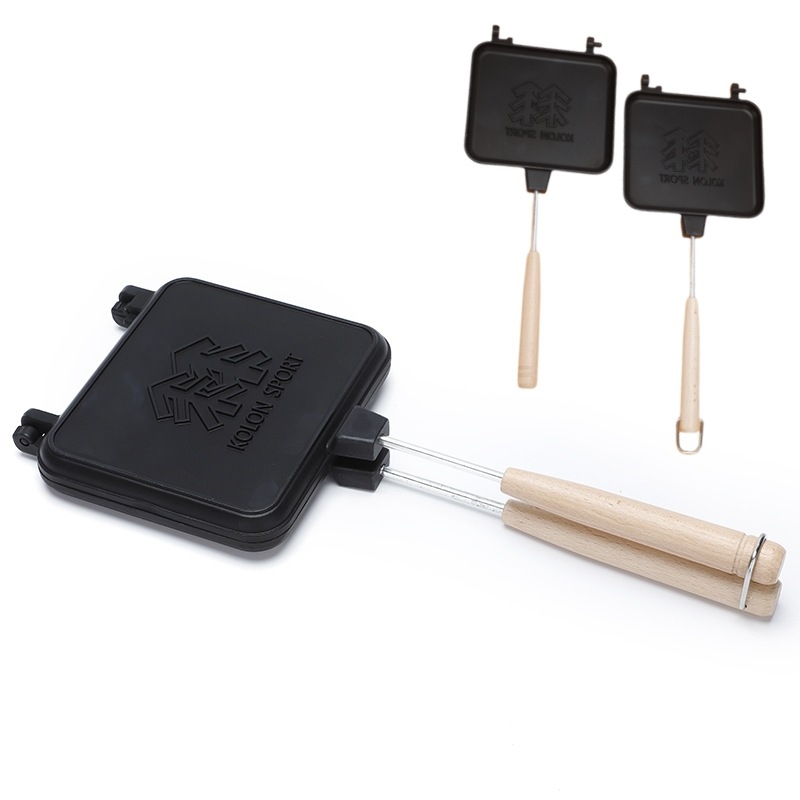 Dvojstranná panvica na sendviče z hliníkovej zliatiny s nepriľnavým povrchom – dvojité zahrievanie, kompatibilná s plynovou platňou a indukciou