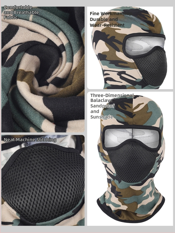 Všetkosezónna jazdecká maska na tvár, unisex, vetruodolná, priedušná, rýchloschnúci polyester, G01