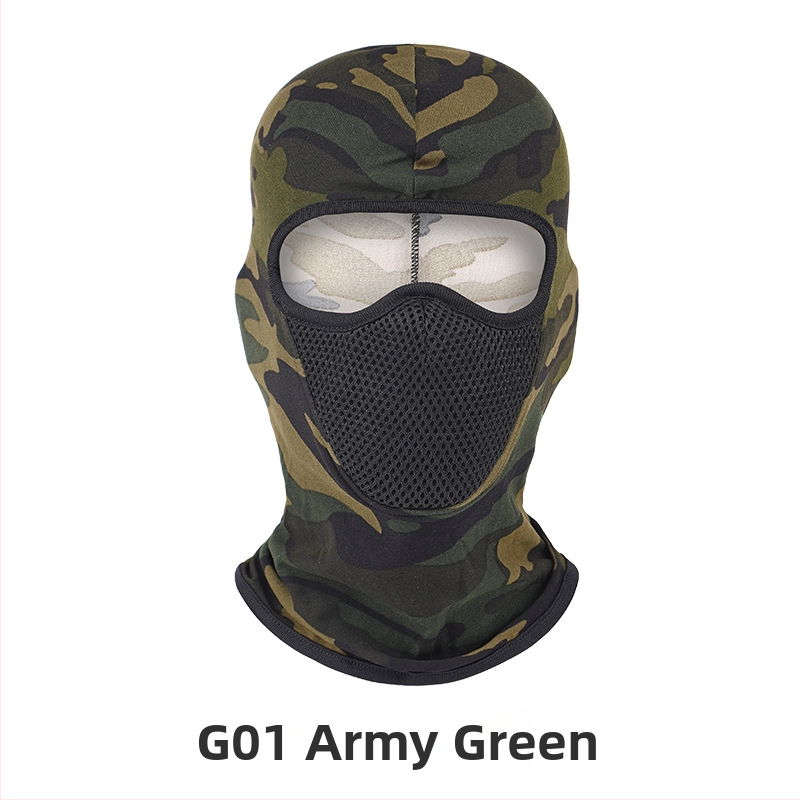 Všetkosezónna jazdecká maska na tvár, unisex, vetruodolná, priedušná, rýchloschnúci polyester, G01