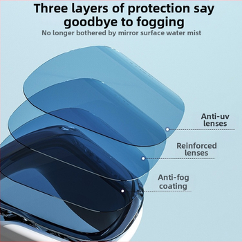 Antifog plaukimo akiniai su dideliu rėmeliu, komplektas su plaukimo kepure suaugusiems – polikarbonato lęšiai, vandeniui atsparūs