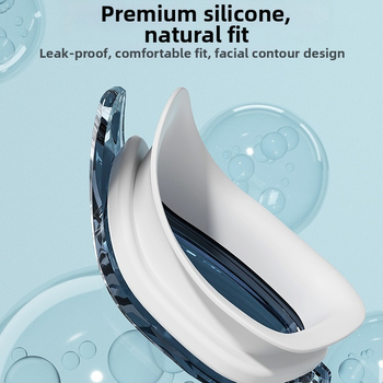 Antifog plaukimo akiniai su dideliu rėmeliu, komplektas su plaukimo kepure suaugusiems – polikarbonato lęšiai, vandeniui atsparūs