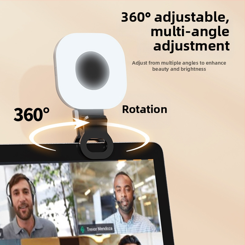 LED светлина за запълване за смартфон, портативна със стойка, три цветови температури, мощност под 10W