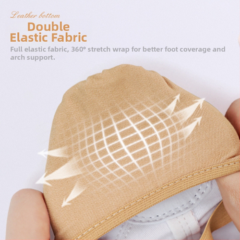 Detské tanečné topánky pre dievčatá, jemná podrážka, bez šnúrok, pružný materiál, dizajn mačacej labky, vršok z plátna, balet a moderný tanec