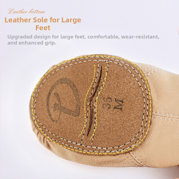 Detské tanečné topánky pre dievčatá, jemná podrážka, bez šnúrok, pružný materiál, dizajn mačacej labky, vršok z plátna, balet a moderný tanec