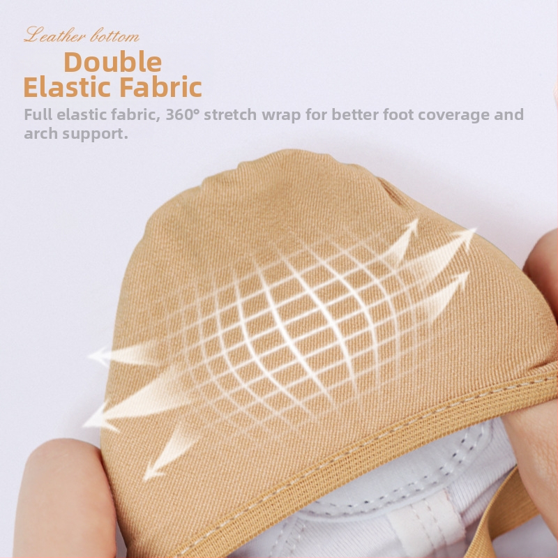 Dječje plesne cipele za djevojčice, mekana potplata, bez vezica, elastični platneni gornji dio, dizajn mačje šape, za balet i moderni ples