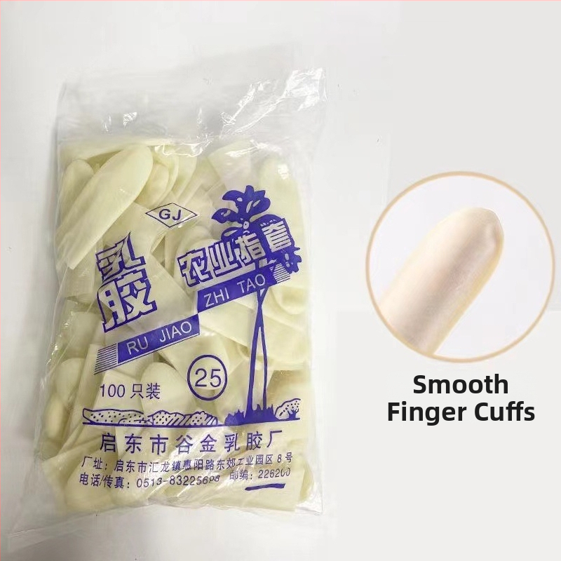 Jednorázové prstové chrániče z hrubšieho latexu, protišmyčné a odolné voči opotrebeniu, pre priemyselné a poľnohospodárske použitie