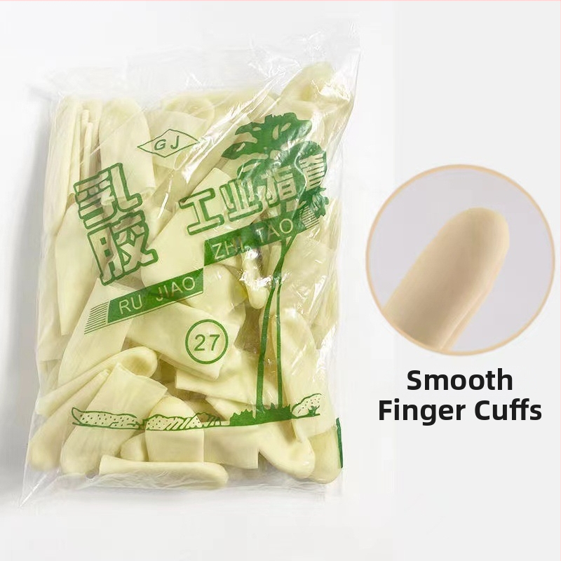 Jednorázové prstové chrániče z hrubšieho latexu, protišmyčné a odolné voči opotrebeniu, pre priemyselné a poľnohospodárske použitie