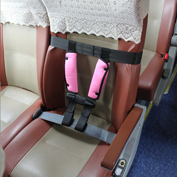 Detská cestovná vesta s doplnkovým bezpečnostným pásom pre auto, autobus a školský autobus; Materiál: zinková zliatina + polyesterové vlákno; Vhodná hmotnosť: 11–32 kg; Hmotnosť: 0,4 kg