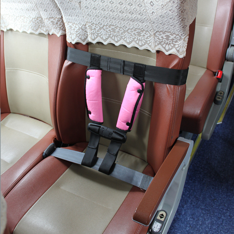 Detská cestovná vesta s doplnkovým bezpečnostným pásom pre auto, autobus a školský autobus; Materiál: zinková zliatina + polyesterové vlákno; Vhodná hmotnosť: 11–32 kg; Hmotnosť: 0,4 kg