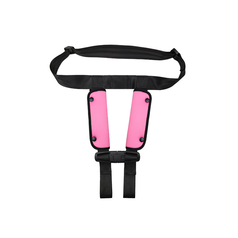 Detská cestovná vesta s doplnkovým bezpečnostným pásom pre auto, autobus a školský autobus; Materiál: zinková zliatina + polyesterové vlákno; Vhodná hmotnosť: 11–32 kg; Hmotnosť: 0,4 kg