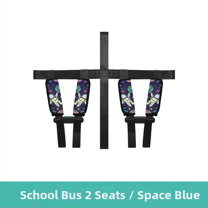 Detská cestovná vesta s doplnkovým bezpečnostným pásom pre auto, autobus a školský autobus; Materiál: zinková zliatina + polyesterové vlákno; Vhodná hmotnosť: 11–32 kg; Hmotnosť: 0,4 kg