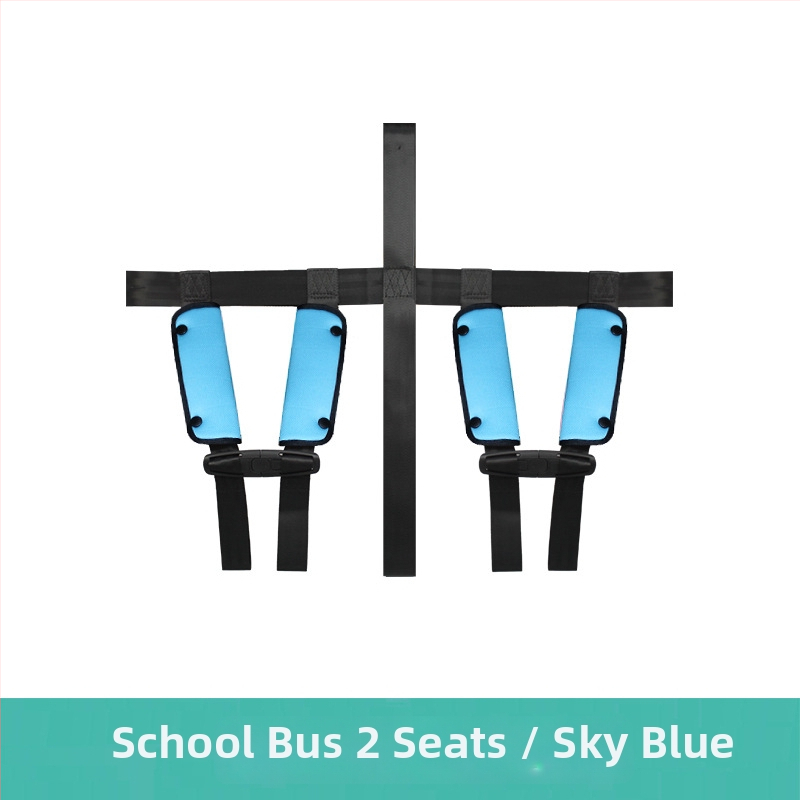 Detská cestovná vesta s doplnkovým bezpečnostným pásom pre auto, autobus a školský autobus; Materiál: zinková zliatina + polyesterové vlákno; Vhodná hmotnosť: 11–32 kg; Hmotnosť: 0,4 kg