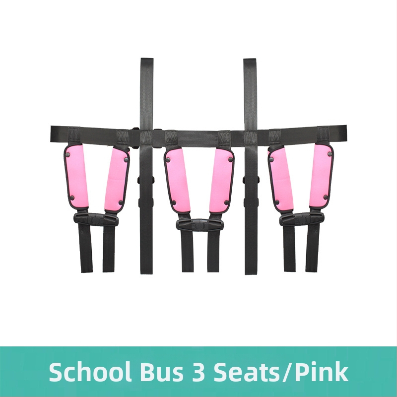 Detská cestovná vesta s doplnkovým bezpečnostným pásom pre auto, autobus a školský autobus; Materiál: zinková zliatina + polyesterové vlákno; Vhodná hmotnosť: 11–32 kg; Hmotnosť: 0,4 kg