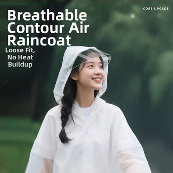 Celotelové pončo do dažďa z EVA materiálu, vodotesná vrstva z PE lepidla, 100 g, pre dospelú osobu