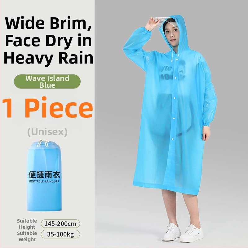 Celotelové pončo do dažďa z EVA materiálu, vodotesná vrstva z PE lepidla, 100 g, pre dospelú osobu