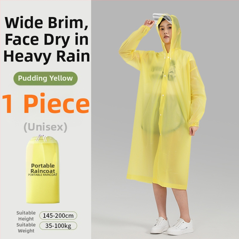 Celotelové pončo do dažďa z EVA materiálu, vodotesná vrstva z PE lepidla, 100 g, pre dospelú osobu