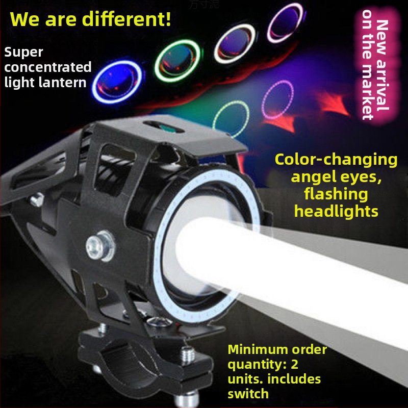 LED reflektor motocyklový, 12V-80V, vonkajší záblesk, laserový kanón U7/U5