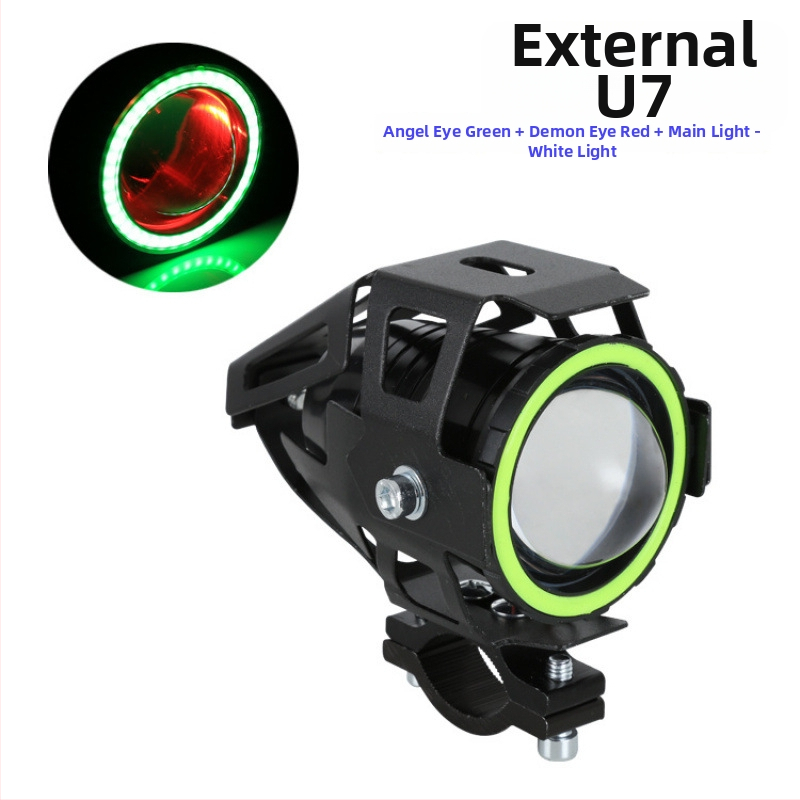 LED reflektor motocyklový, 12V-80V, vonkajší záblesk, laserový kanón U7/U5