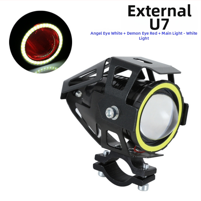 LED reflektor motocyklový, 12V-80V, vonkajší záblesk, laserový kanón U7/U5