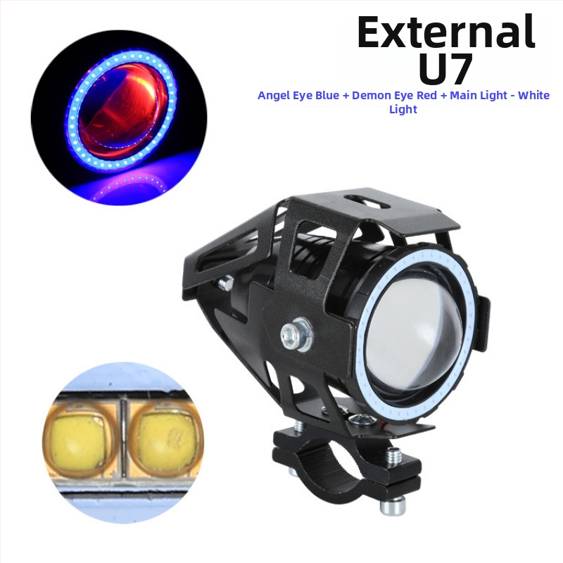 LED reflektor motocyklový, 12V-80V, vonkajší záblesk, laserový kanón U7/U5