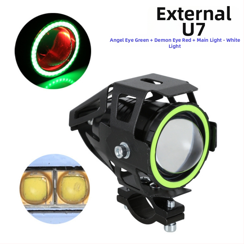 LED reflektor motocyklový, 12V-80V, vonkajší záblesk, laserový kanón U7/U5