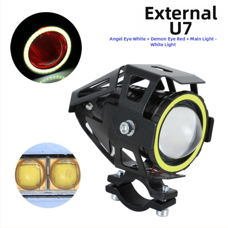 LED reflektor motocyklový, 12V-80V, vonkajší záblesk, laserový kanón U7/U5