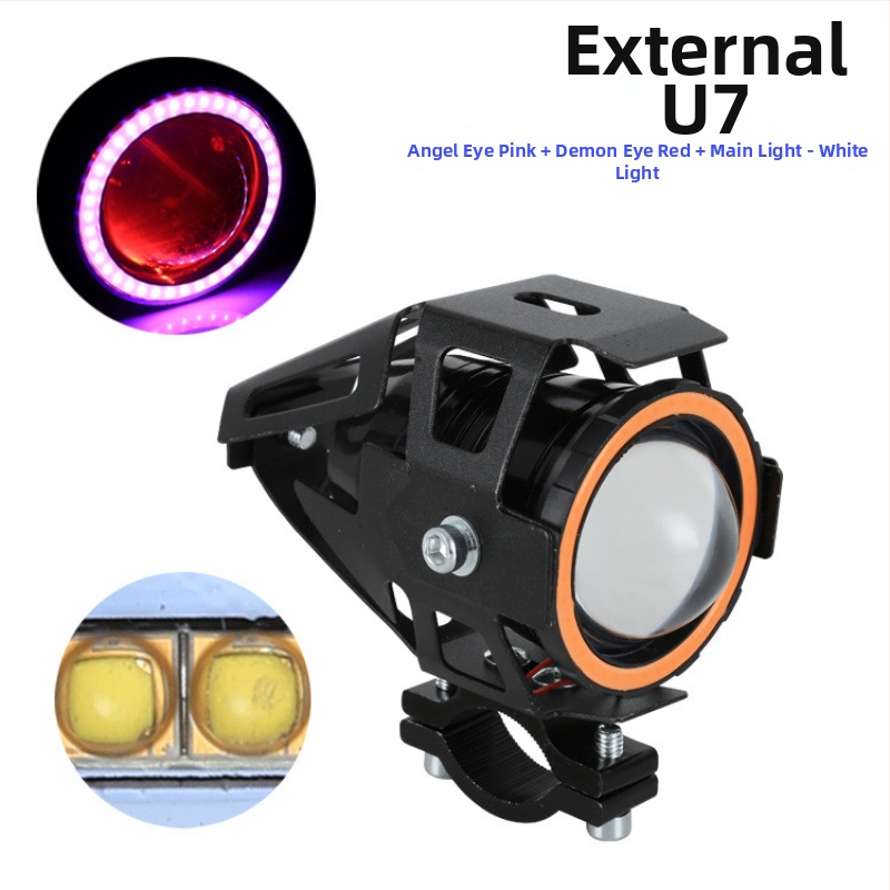 LED reflektor motocyklový, 12V-80V, vonkajší záblesk, laserový kanón U7/U5