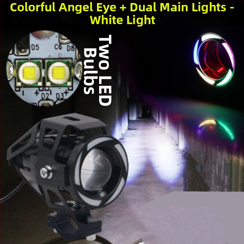 LED reflektor motocyklový, 12V-80V, vonkajší záblesk, laserový kanón U7/U5