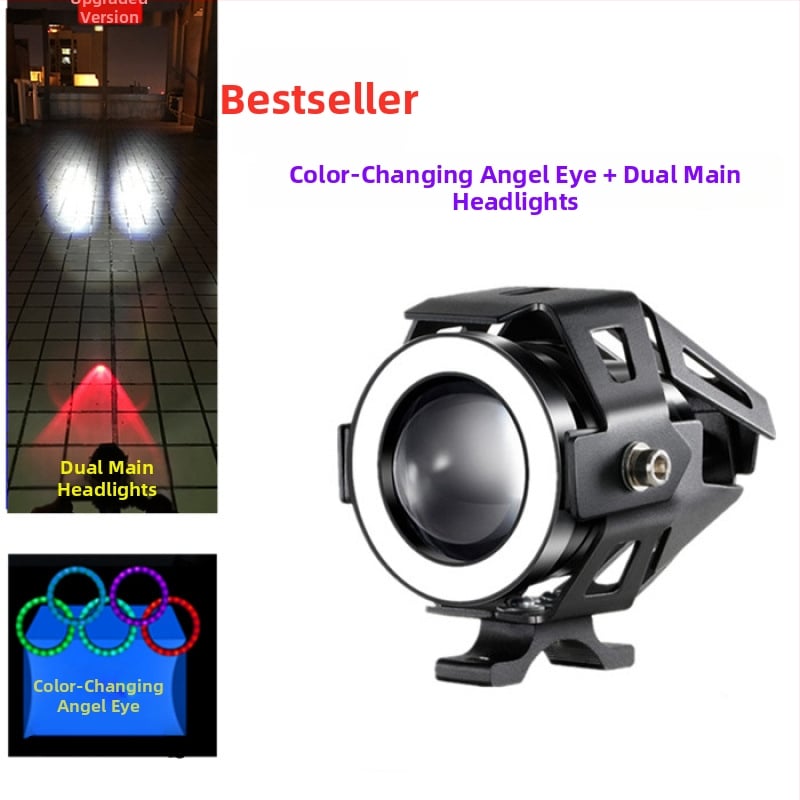 LED reflektor motocyklový, 12V-80V, vonkajší záblesk, laserový kanón U7/U5