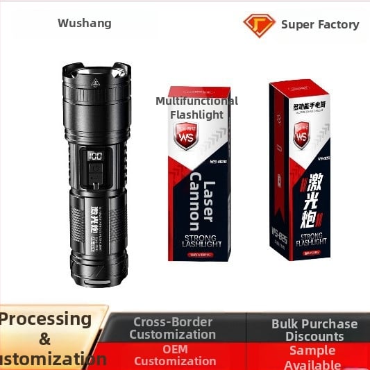 Ručná LED baterka s dlhým dosahom (3W LED, 800 mAh, batéria 18650, dosah 100–200 m, doba nabíjania 1,5 h)