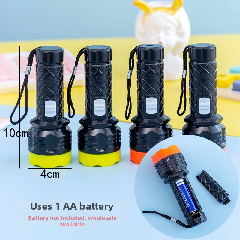 LED mini ručná baterka s vymeniteľnou AA batériou — kompaktné prenášateľné svetlo pre internát