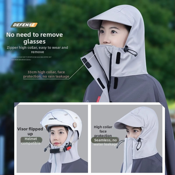 Jednodielne dažďové pončo pre dospelých na motocykel, hrubá tkanina Pongee, priedušná, jednorazová