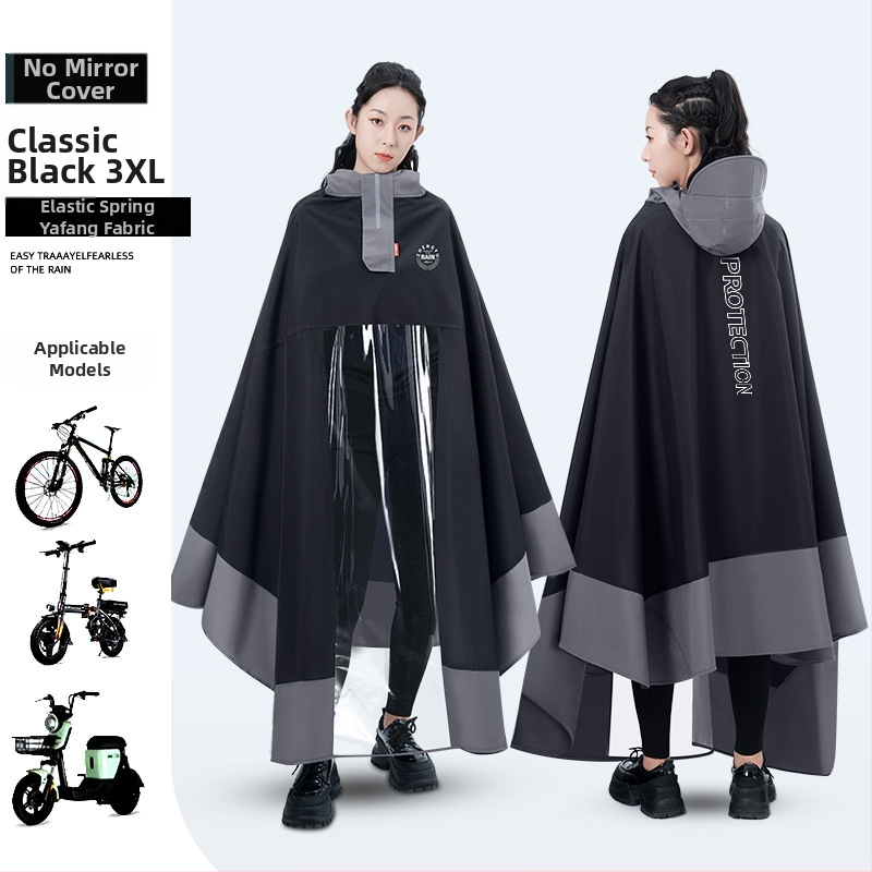 Jednodielne dažďové pončo pre dospelých na motocykel, hrubá tkanina Pongee, priedušná, jednorazová