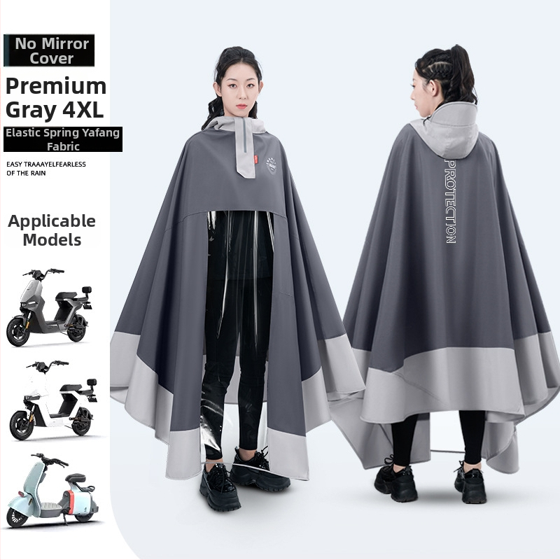 Jednodielne dažďové pončo pre dospelých na motocykel, hrubá tkanina Pongee, priedušná, jednorazová