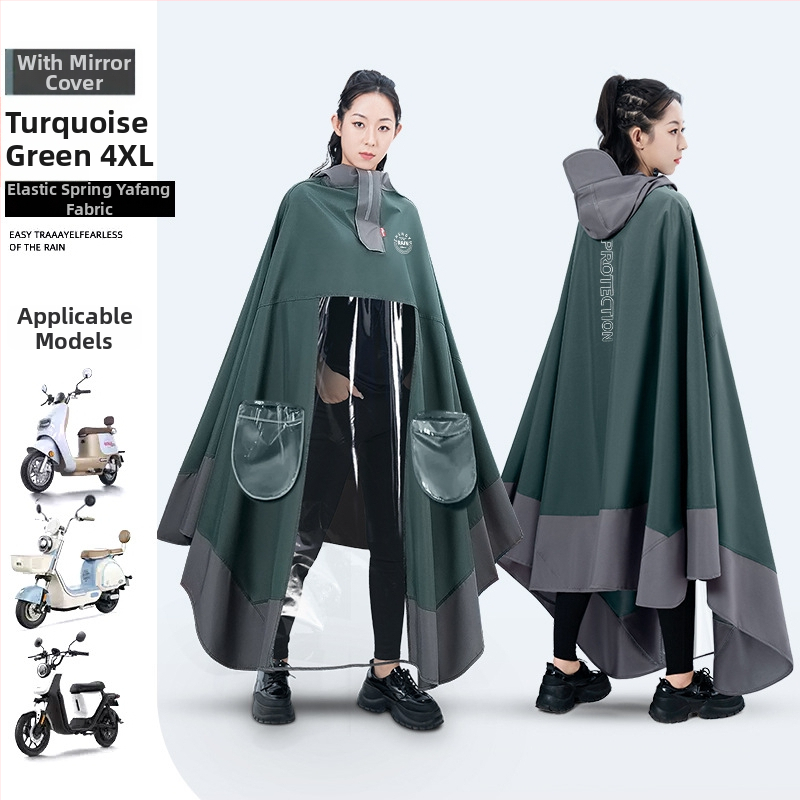 Jednodielne dažďové pončo pre dospelých na motocykel, hrubá tkanina Pongee, priedušná, jednorazová