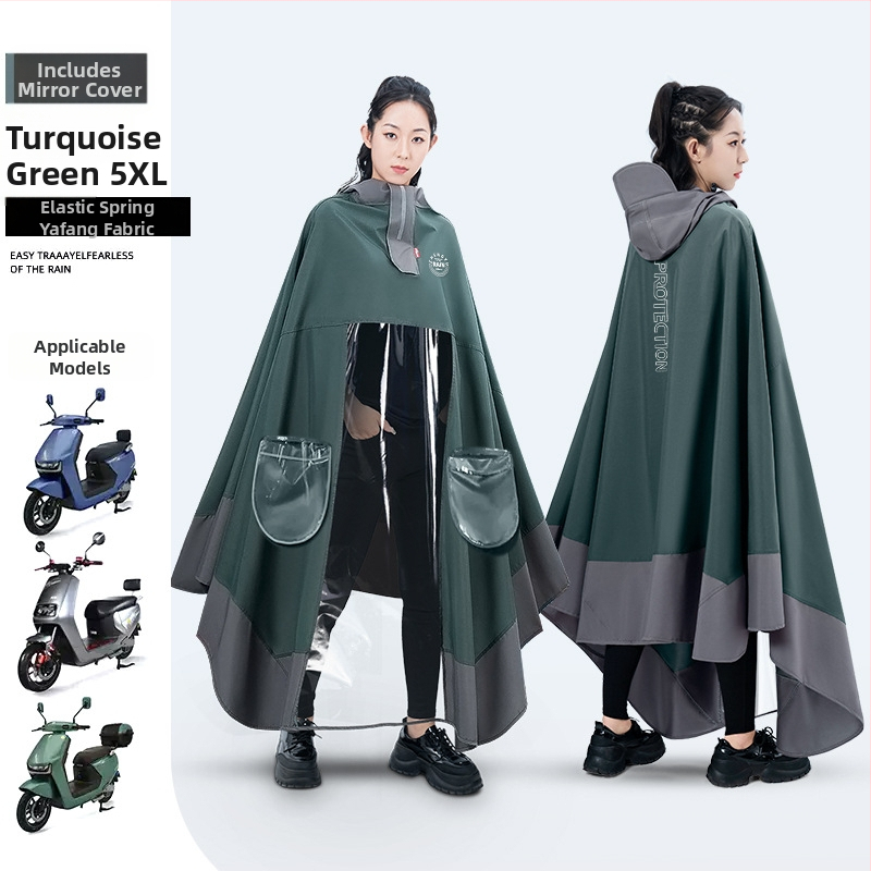 Jednodielne dažďové pončo pre dospelých na motocykel, hrubá tkanina Pongee, priedušná, jednorazová