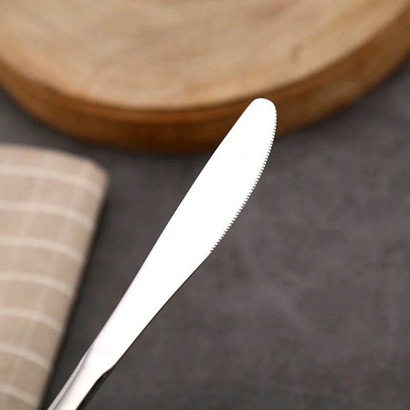 Sada nožov na steak, nerezová oceľ, na domáce použitie, pre dospelých, jednoduchý a štýlový dizajn, model 1400341, 1 sada