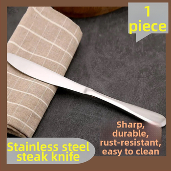 Nehrdzavejúci steak nôž, jednoduchý a štýlový dizajn, pre dospelých, vhodný pre západné stolovanie