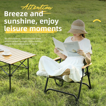 Vonkajšia skladacia stolička – železný rám, skladacia, štýl pulover