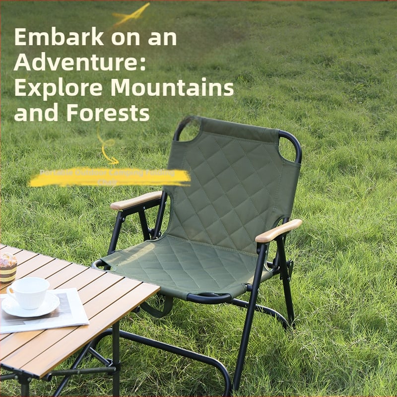 Vonkajšia skladacia stolička – železný rám, skladacia, štýl pulover