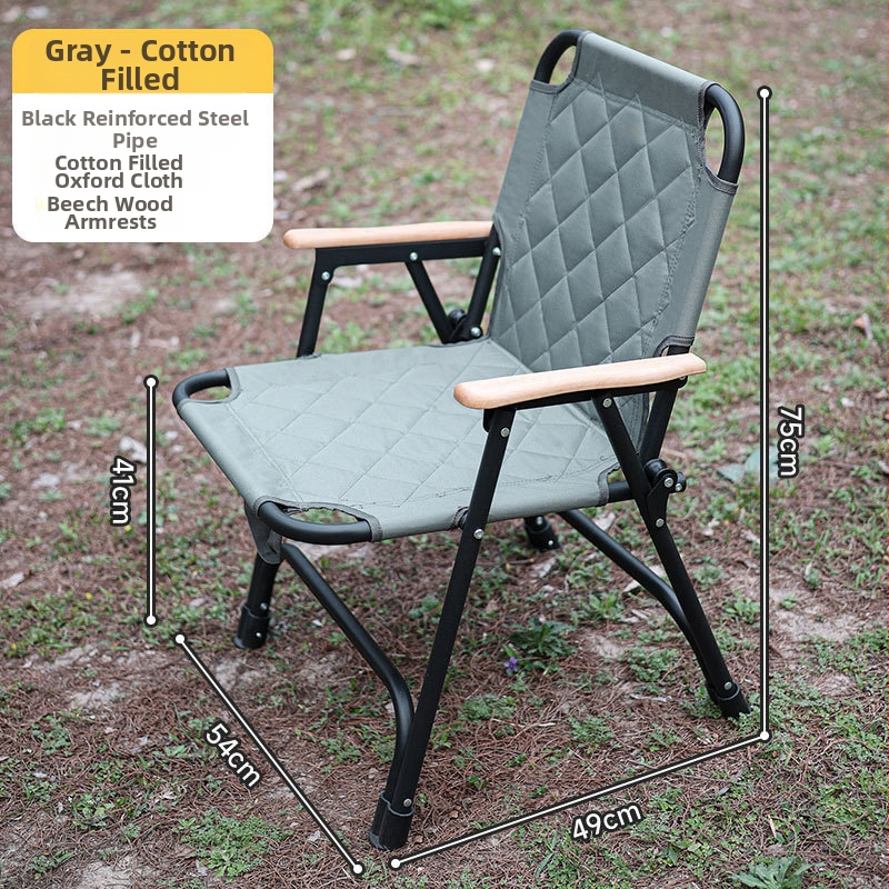 Vonkajšia skladacia stolička – železný rám, skladacia, štýl pulover