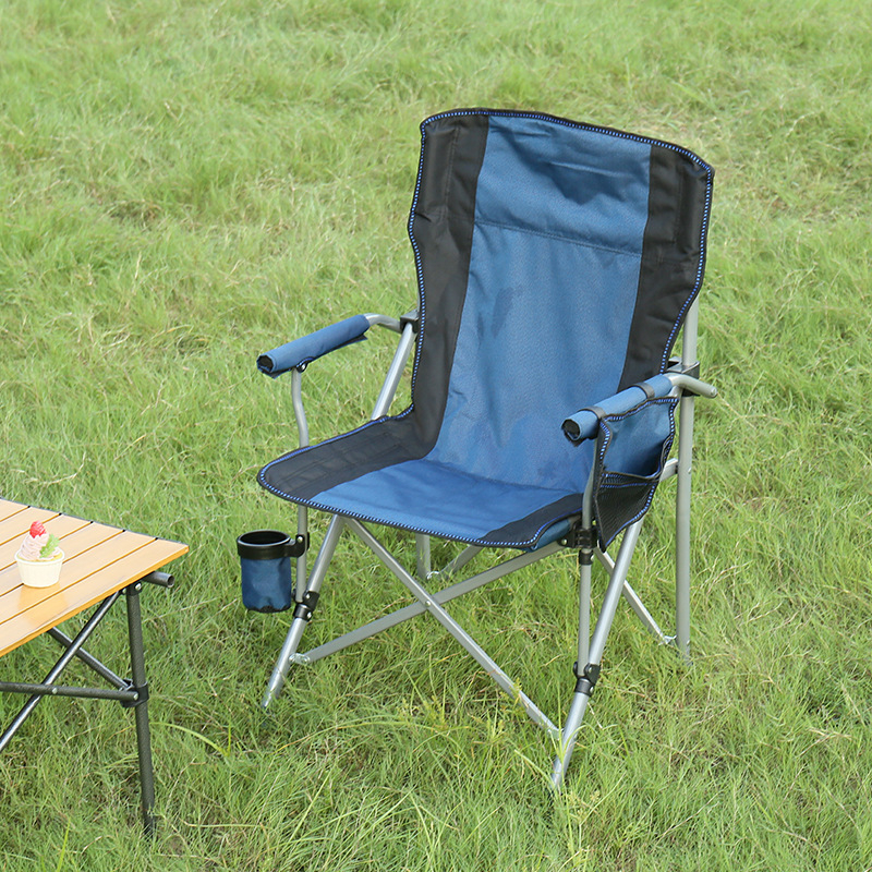 Vonkajšia skladacia stolička – železný rám, skladacia, štýl pulover