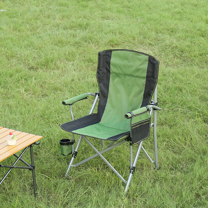 Vonkajšia skladacia stolička – železný rám, skladacia, štýl pulover