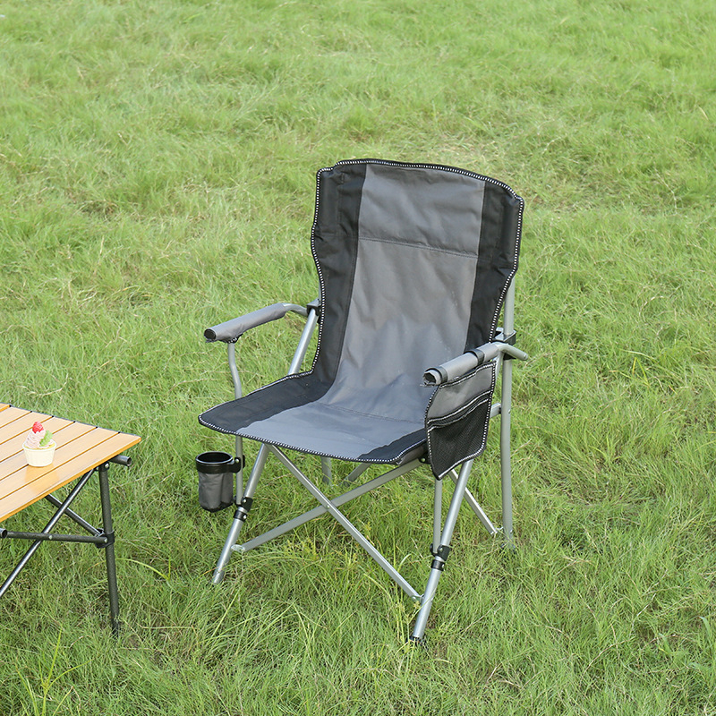 Vonkajšia skladacia stolička – železný rám, skladacia, štýl pulover