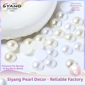 ABS imitácia perál a ploché polkruhové nálepky na nechty pre DIY manikúru, inlay technika, vzor podľa obrázka, čerstvý a sladký štýl