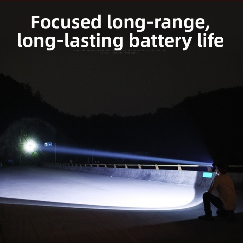 Nabíjacia LED čelovka, 3W, 500mAh, dosah 100–200 m, vodotesná
