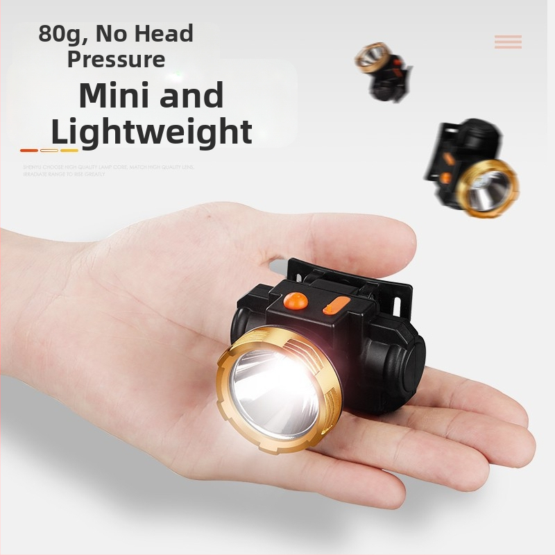 Nabíjacia LED čelovka, 3W, 500mAh, dosah 100–200 m, vodotesná