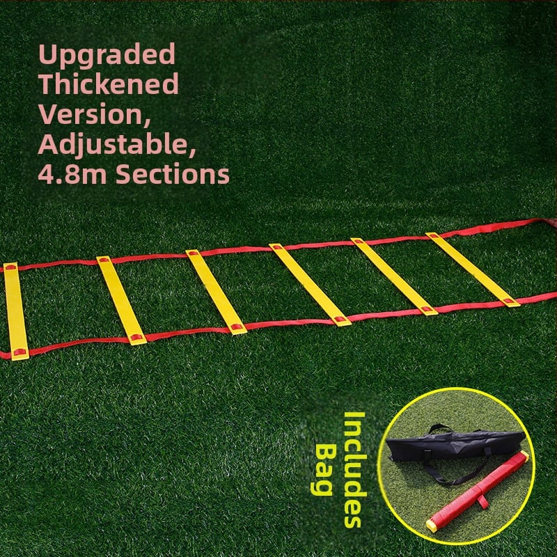 Fixná agility rebrík pre deti — tréning krokov a rýchlosti, PP materiál, pomôcka na tréning futbalu a basketbalu