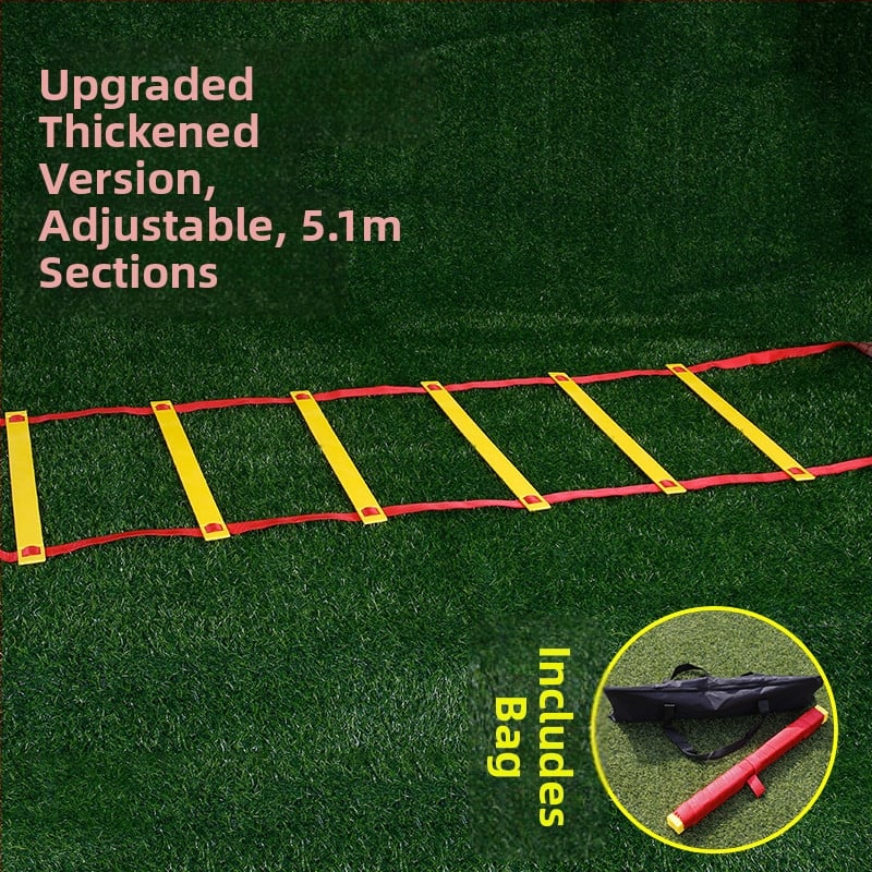 Fixná agility rebrík pre deti — tréning krokov a rýchlosti, PP materiál, pomôcka na tréning futbalu a basketbalu